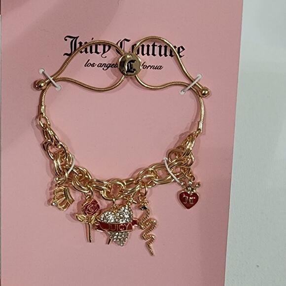 Juicy Couture charm roses snake heart bracelet new!! - Picture 6 of 6